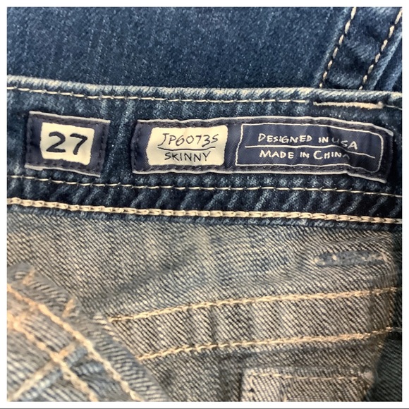 Miss Me Skinny Jeans Low Rise Embellished Bling 27 - Picture 10 of 14